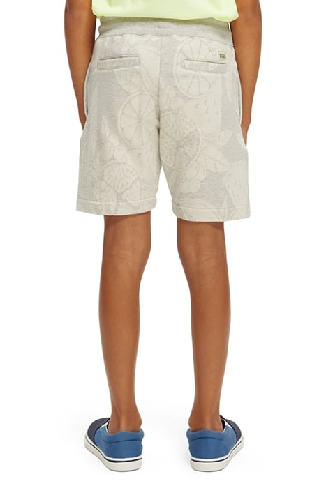 BOYS INTARSIA SWEAT SHORT IN ORGANIC COTTON FRUITS INTARSIA 2