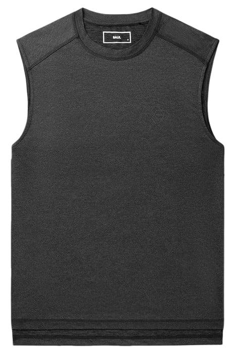 ATHLETIC REGULAR FIT TANK JET BLACK 4