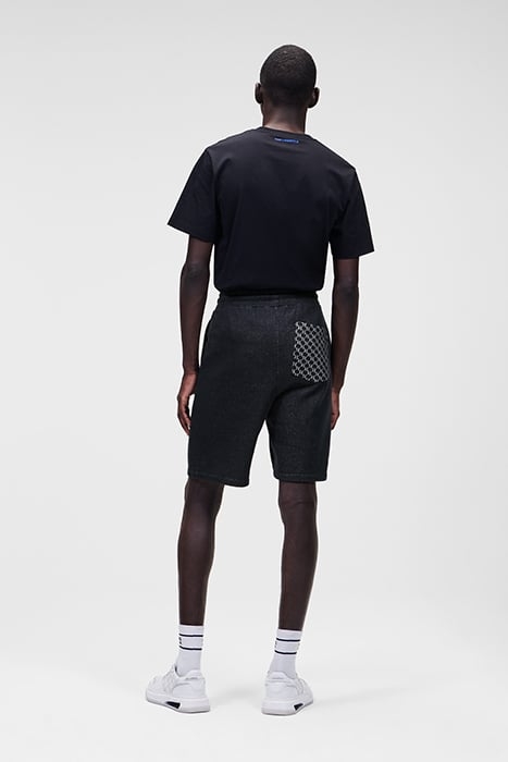 JERSEY DENIM SWEAT SHORTS NAVY 2