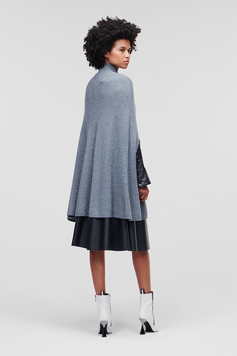 CHUNKY KL SOUTACHE CAPE GREY MELANGE 2