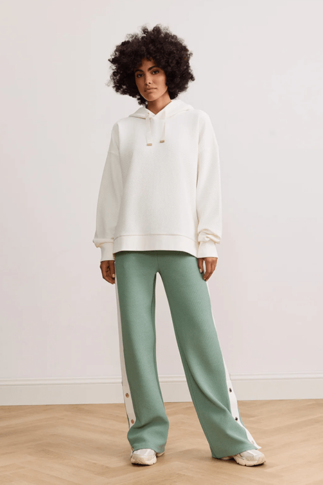 MOON CLASSIC CORDED HOODIE MARSHMELLOW 2