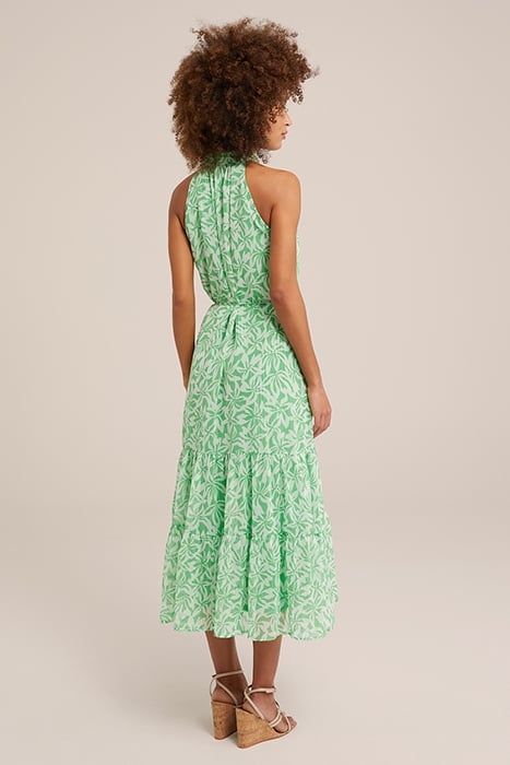 DRESS MID LENGTH BRIGHT GREEN 2
