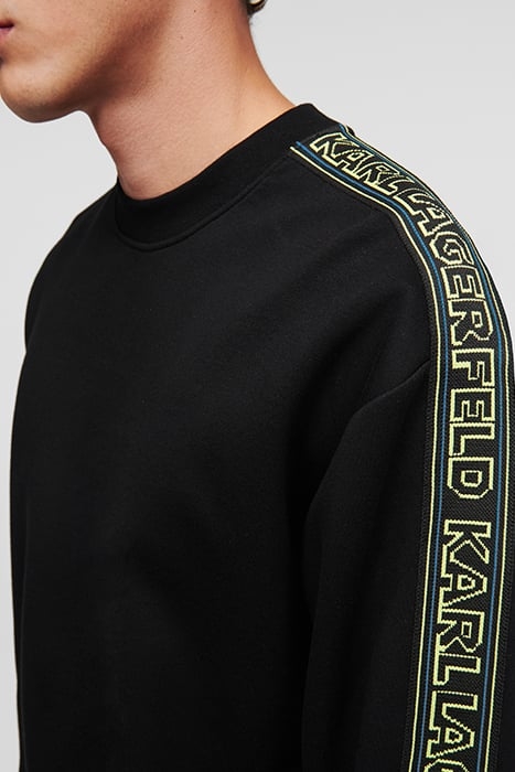 LOGO TAPE SWEATSHIRT BLACK 5