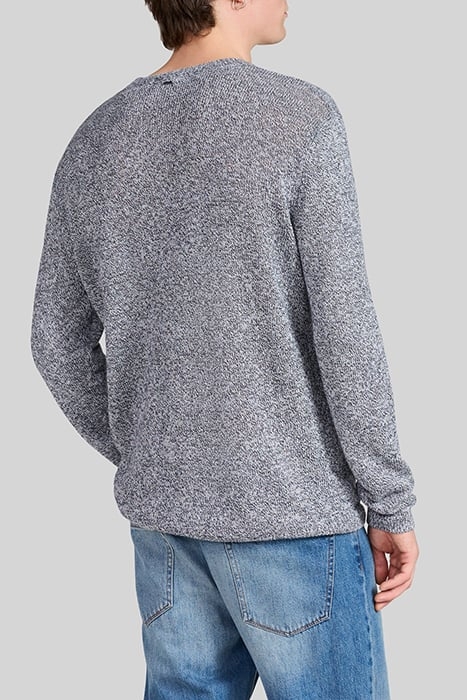 AZURE BLUE OPENWORK MOULINÉ KNIT SWEATER 2