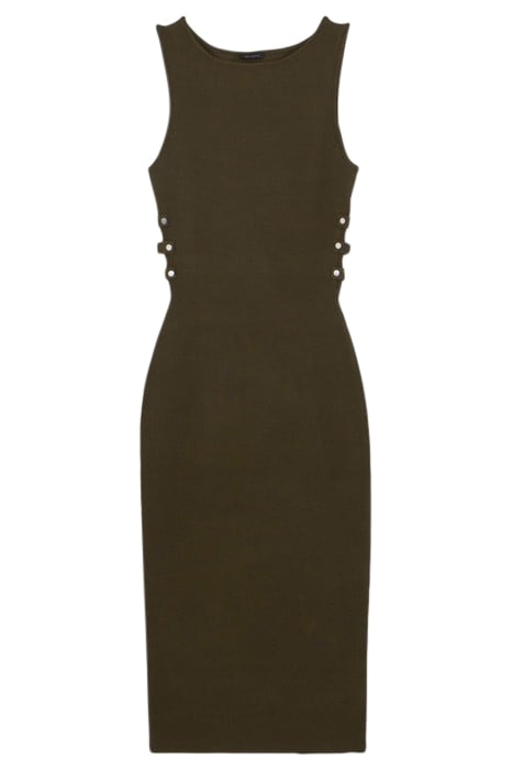 KHAKI KNITTED BODYCON DRESS 1