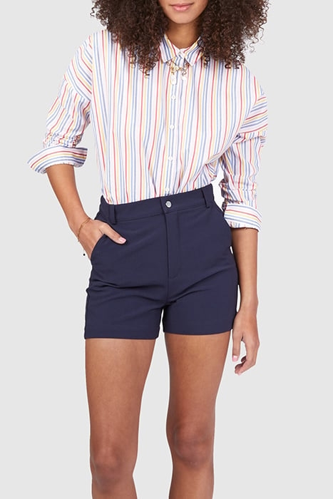 CRIMSON RED SHIRT WITH COLOURED STRIPES 3