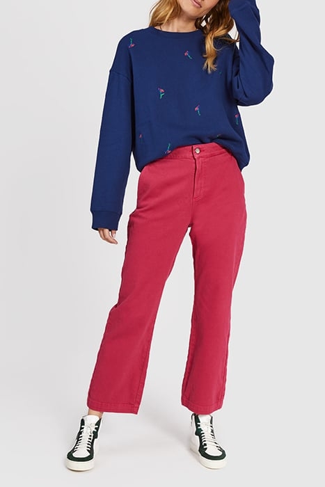 MAGENTA FLARED JEANS 5