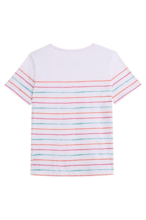 ABBIE STRIPE TEE IVORY MULTI 5