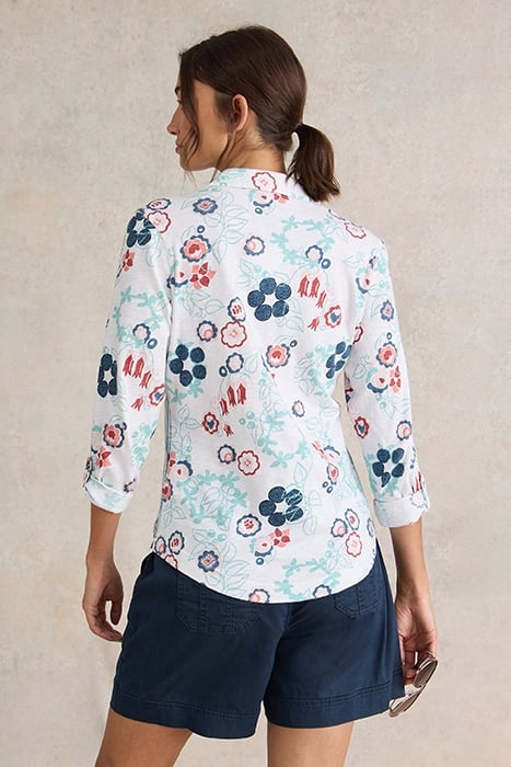 ANNIE JERSEY SHIRT WHITE PRINT 2