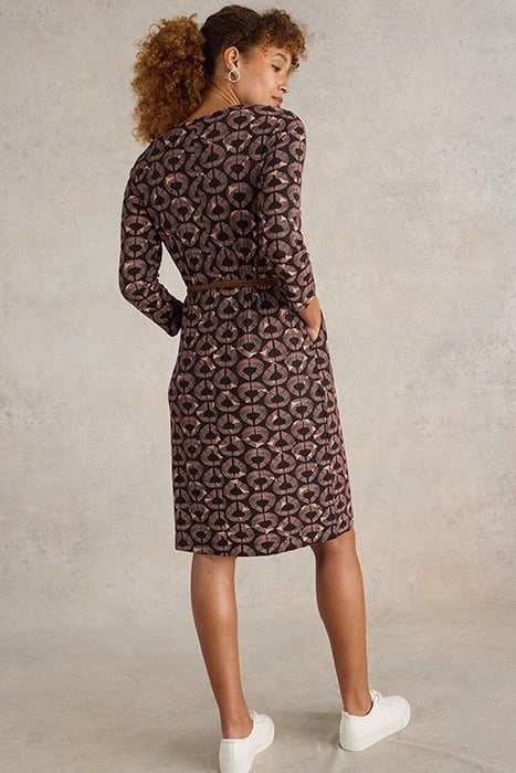 TALLIE JERSEY DRESS BLACK PRINT 2