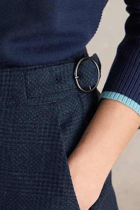 UNA TWEEDY WIDE LEG TROUSER NAVY MULTI 5