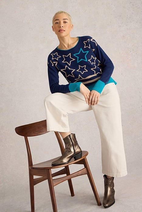 CITY MULTI STAR JUMPER NAVY MULTI 5