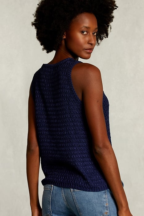 BLUE ROUND NECK TOP BLUE 2