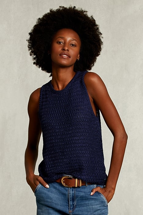 BLUE ROUND NECK TOP BLUE 1