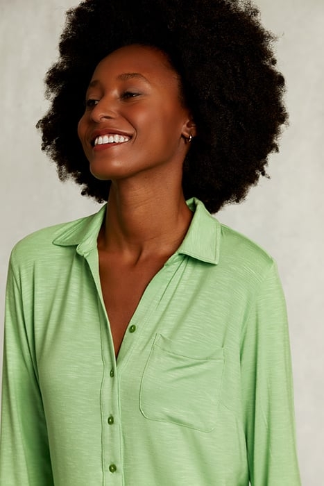 GREEN VISCOSE T-SHIRT WITH POCKET GREEN 4