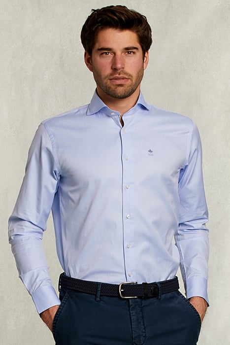 CUSTOM FIT UNI SHIRT BLUE WHITE 1