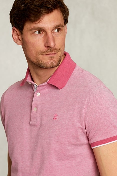 CUSTOM FIT COTTON POLO AMARANTH PINK 4