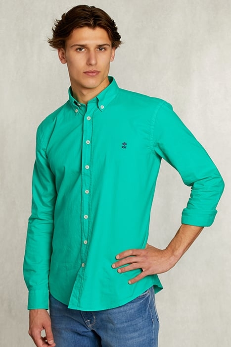 SLIM FIT COTTON SHIRT KIWI GREEN 1