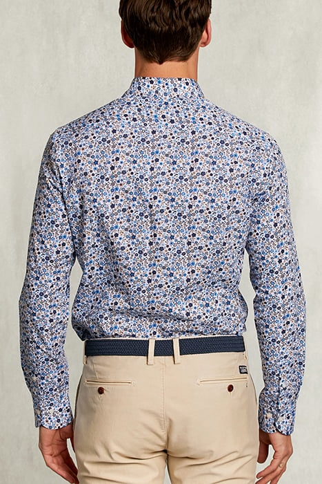 SLIM FIT FLORAL SHIRT BLUE/BROWN BLUE 2