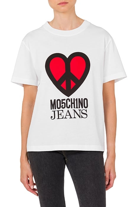 PEACE & LOVE JERSEY T-SHIRT WHITE 1