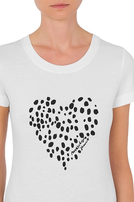 LEOPARD HEART JERSEY T-SHIRT WHITE 4