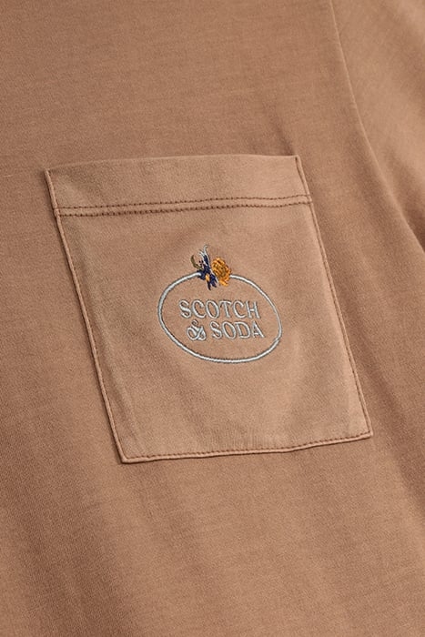 GARMENT DYED SS POCKET TEE CAPPUCHINO 3