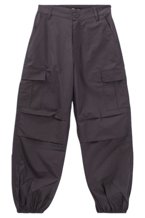 GIRLS’ GREY PARACHUTE-STYLE CANVAS COMBAT TROUSERS 1