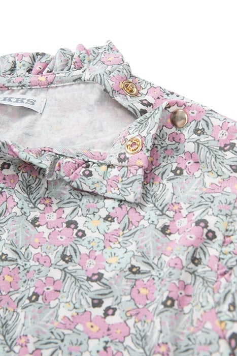 BABY GIRLS’ KHAKI T-SHIRT WITH LITTLE FLOWER PRINT 5