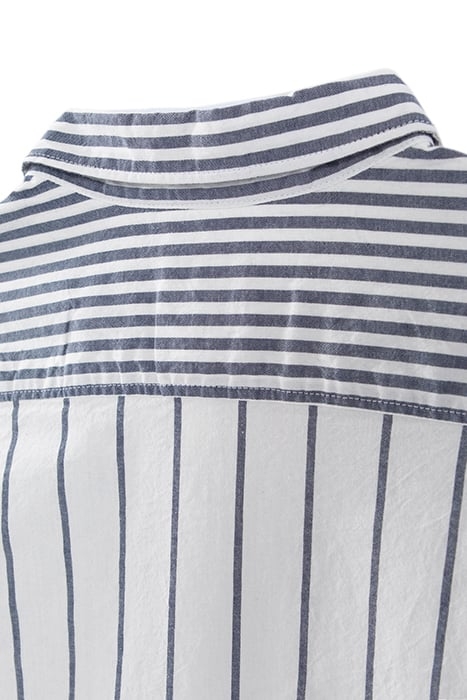 BOYS’ ECRU SHIRT WITH NAVY STRIPES 5
