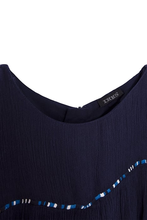 GIRL’S NAVY CREPE ATEBA BRACELET-STYLE EMBROIDERY DRESS 5