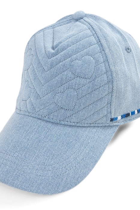 GIRLS’ BLUE LYOCELL® CAP WITH QUILTED HEARTS 6