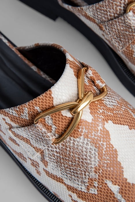 WALKER ALMOND SNAKE PRINT LEATHER ALMOND 3
