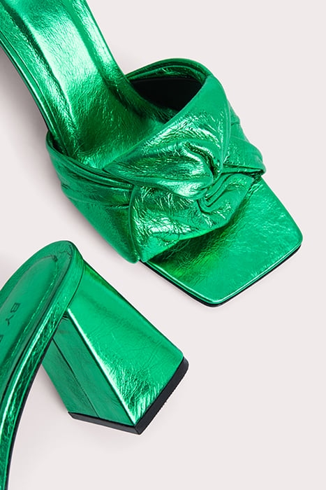 LAMAR CLOVER GREEN METALLIC LEATHER CLOVER GREEN 6