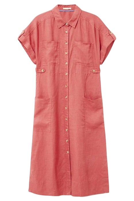 RENO LINEN SHIRT DRESS MID PLUM 2