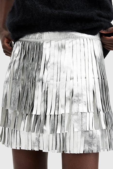 AISHA FOIL SKIRT SILVER 7