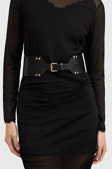 EDEN WAIST BELT PATENT BLACK/BRASS 2