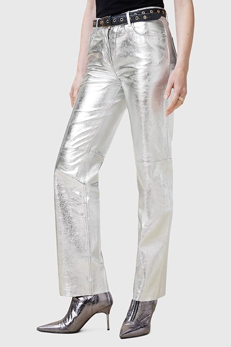 SAIGE FOIL TROUSER SILVER 1