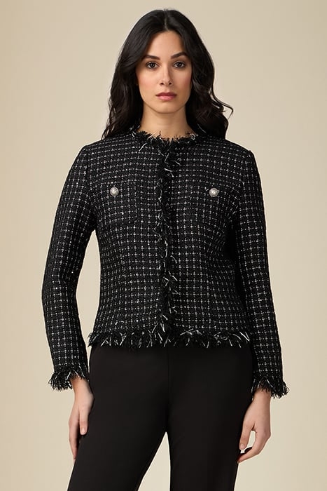 TWEED BOXY JACKET BLACK 1