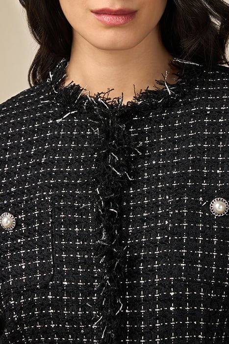 TWEED BOXY JACKET BLACK 5