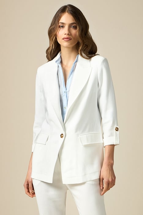VISCOSE TWILL BLAZER WHITE 1