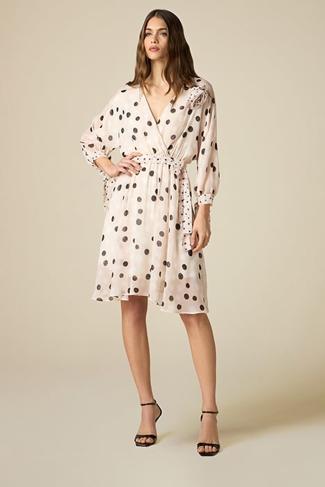 POLKA DOT DRESS WITH BOW PINK 1