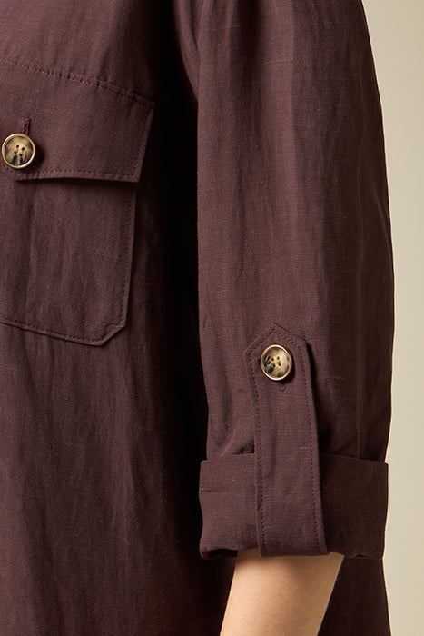 LINEN BLEND OVERSIZED SHIRT AUBERGINE 4