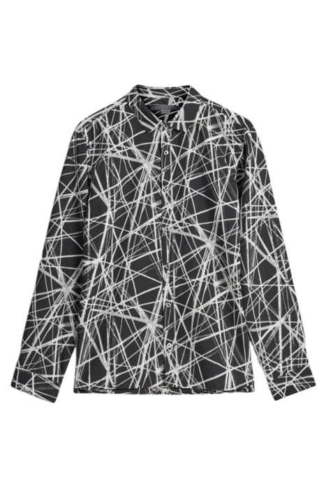 STRAIGHT BOTTOM HEM SHIRT MINERAL BLK 2