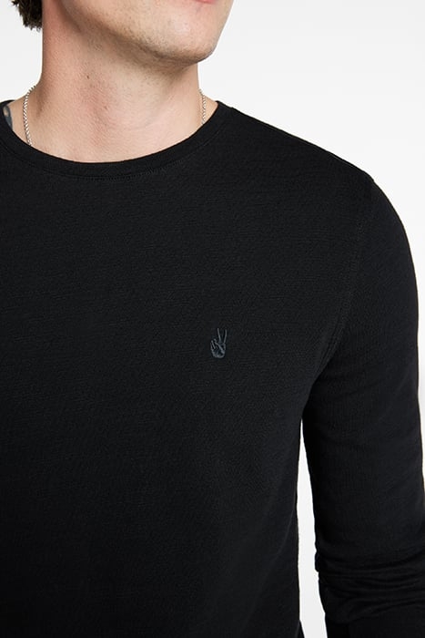 MARLOW LS LONG SLUB CREW BLACK 3