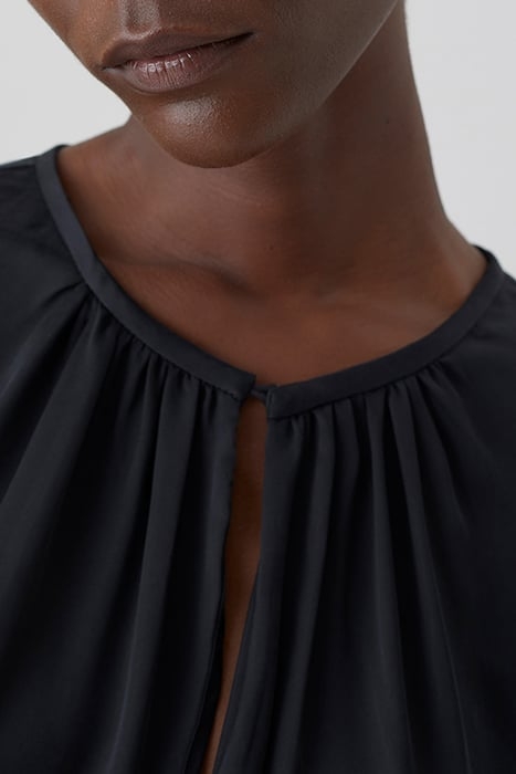 GATHERED TOP SHIRTS & BLOUSES BLACK 4