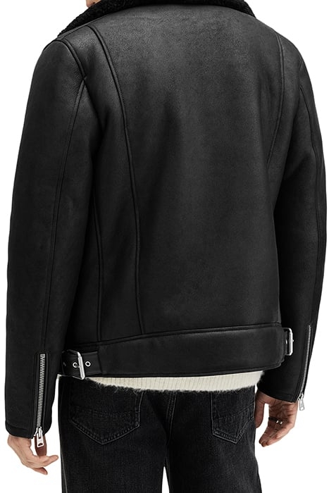 XENA SHEARLING BIKER BLACK/BLACK 2