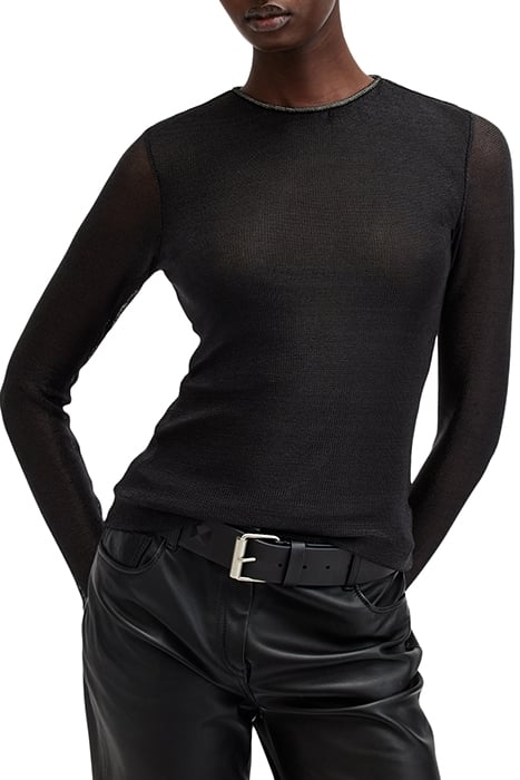 NORA SPARKLE TOP BLACK SHIMMER 1