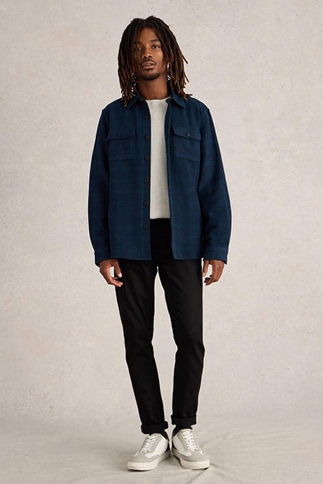 DARWEN TEXTURE OVERSHIRT NAVY MULTI 1