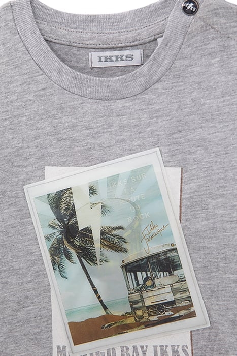 BABY BOYS’ GREY T-SHIRT PERCUSSION LENTICULAR IMAGE 3