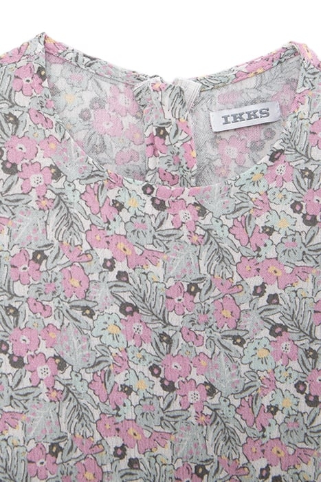 BABY GIRLS’ KHAKI LENZING™ ECOVERO™ DRESS, LITTLE FLOWERS 3